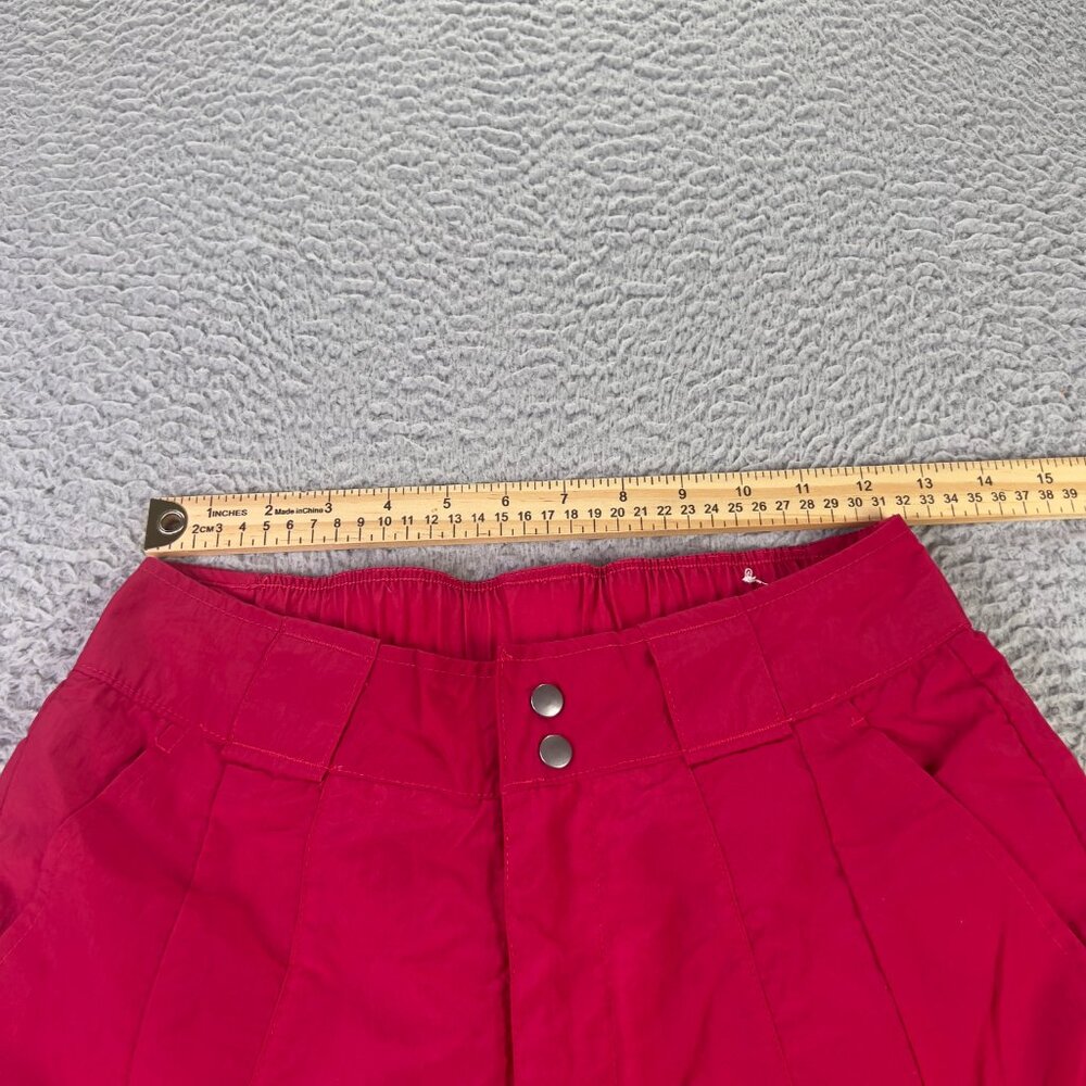 Nike Air Jordan Cargo Pants Womens XS Pink Red Wide Leg Windbreaker Nylon Y2K - Picture 7 of 11